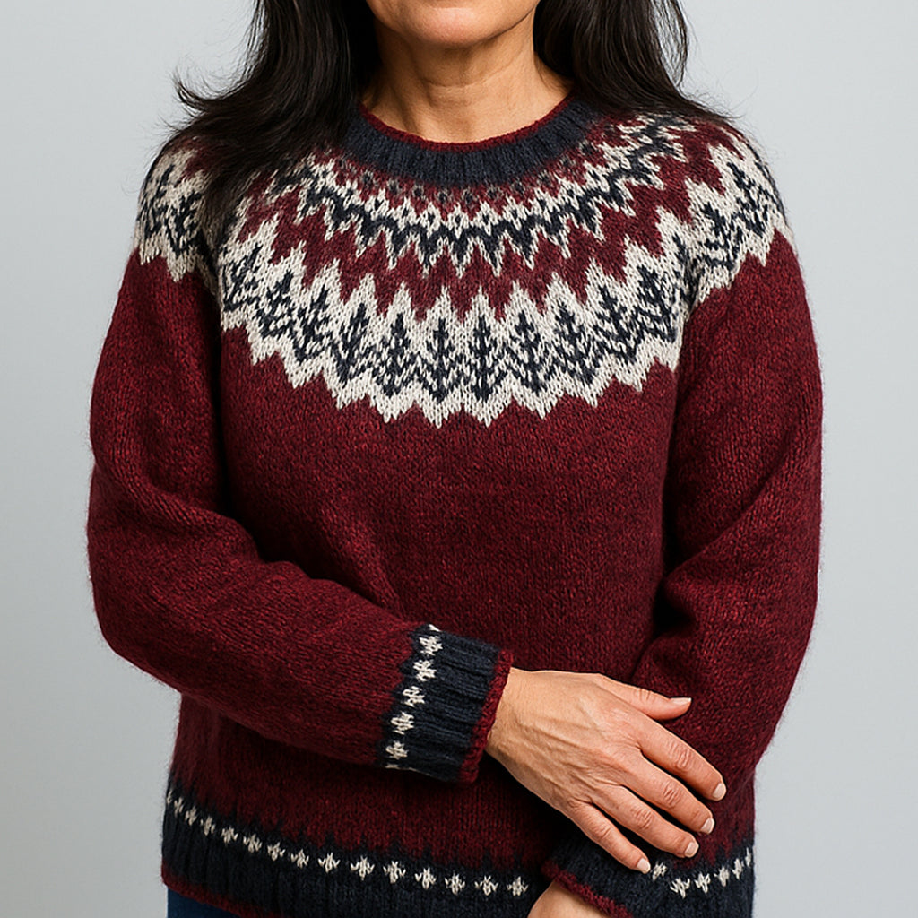 Valva™ | Elegant Vintage Sweater Rød