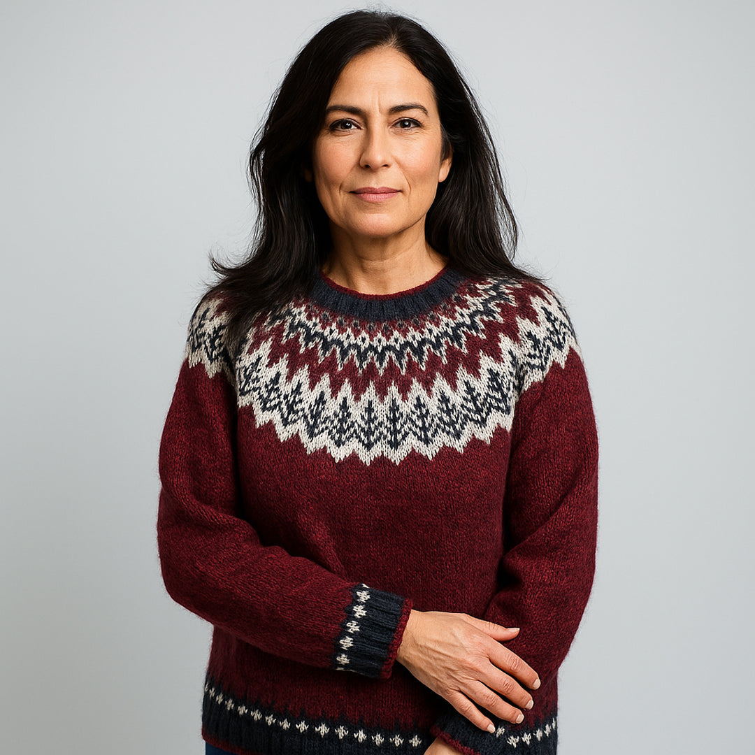 Valva™ | Elegant Vintage Sweater Rød